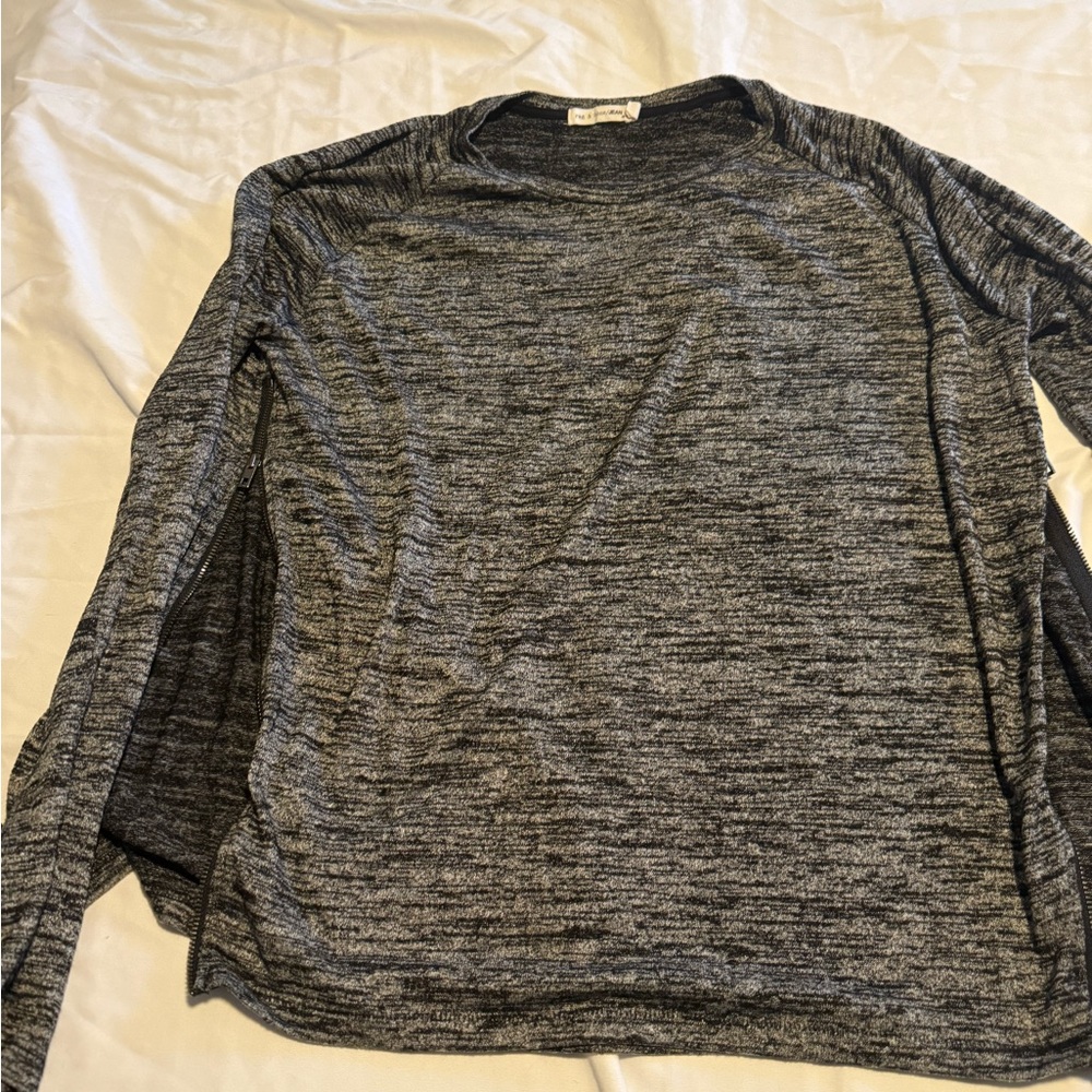 rag & bone Charcoal Long Sleeve Tee